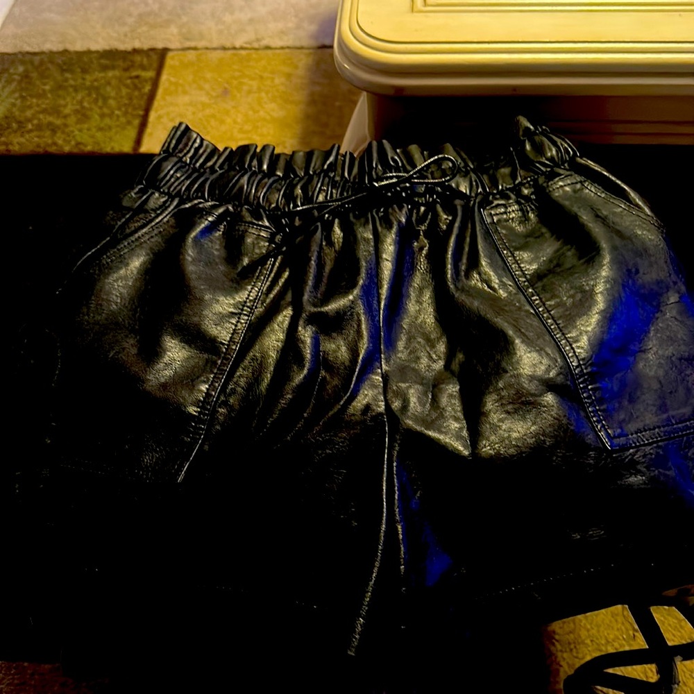 Black leather pants